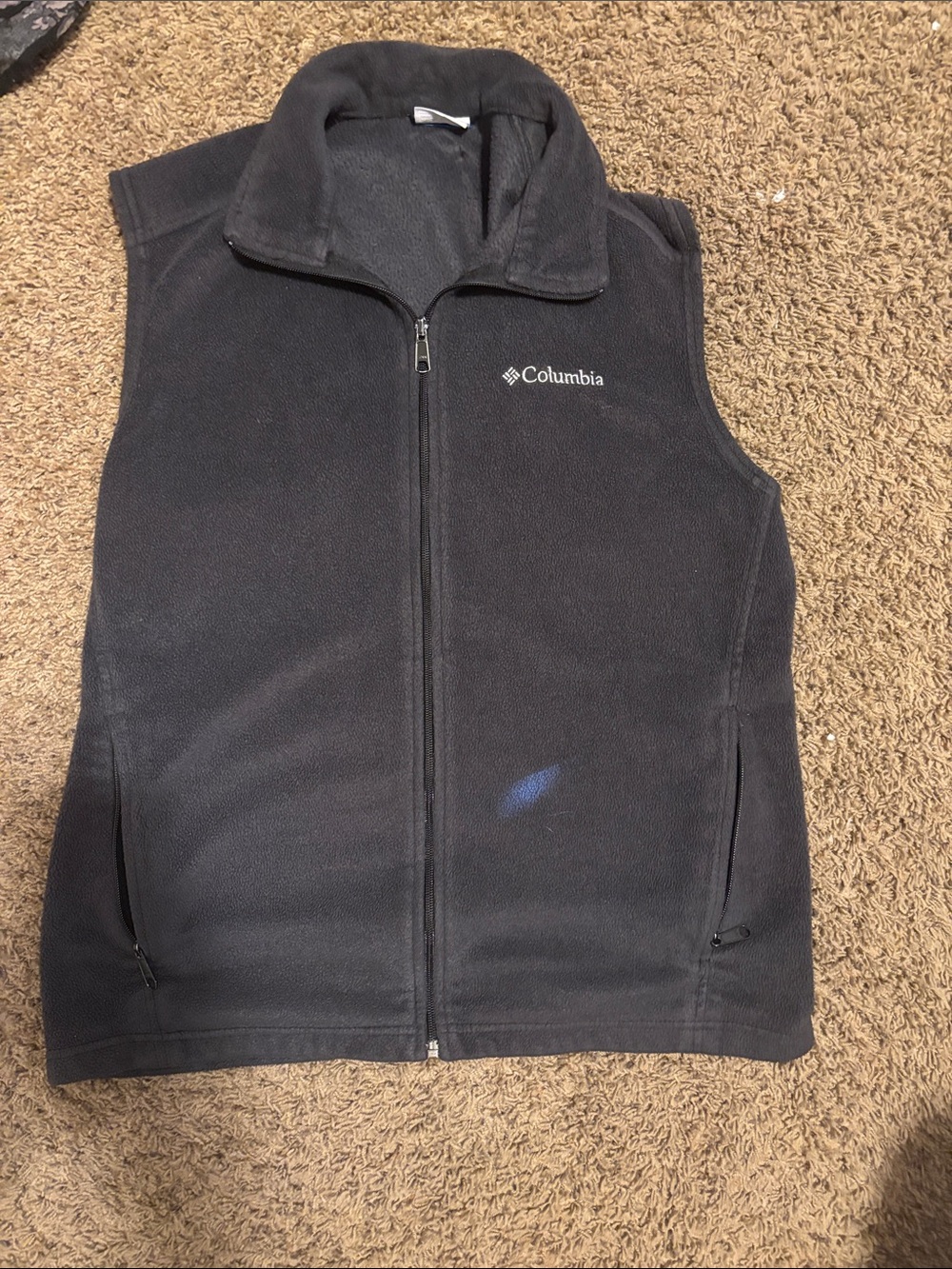 Columbia Black Full-Zip Fleece Vest